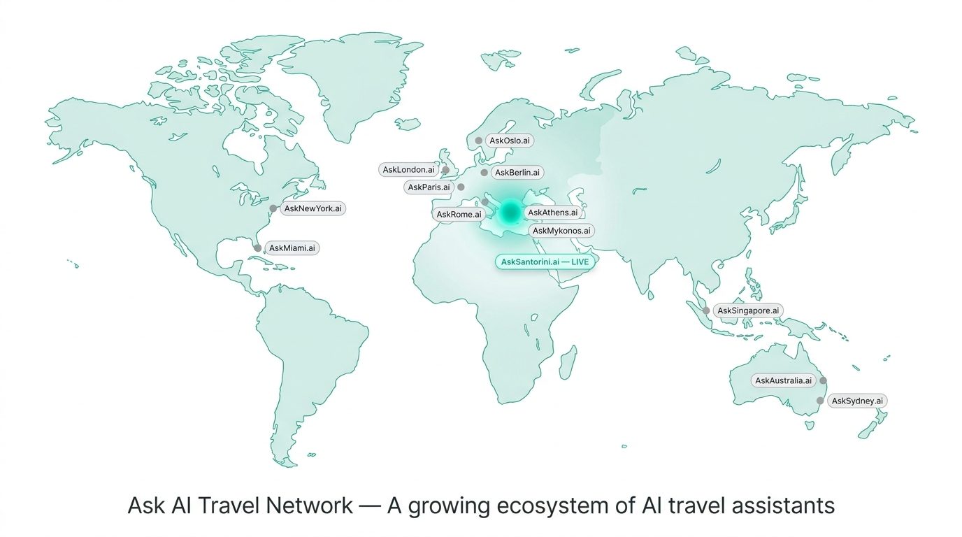 ASK AI Travel Network destinations map